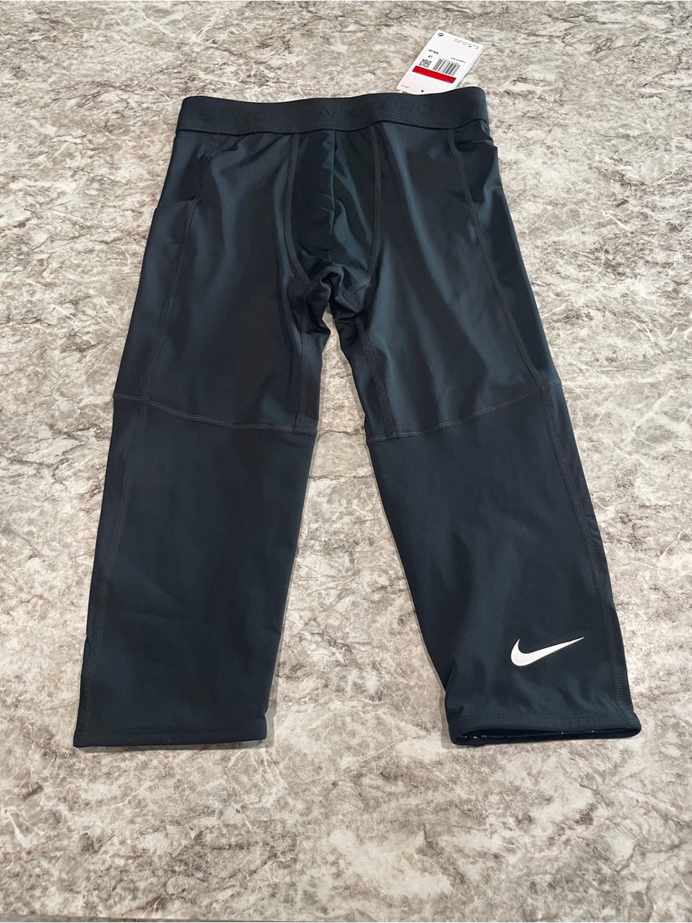 Nike Pro Dri Fit Training Compression Boys Sz Large Black Tight Fit NWT